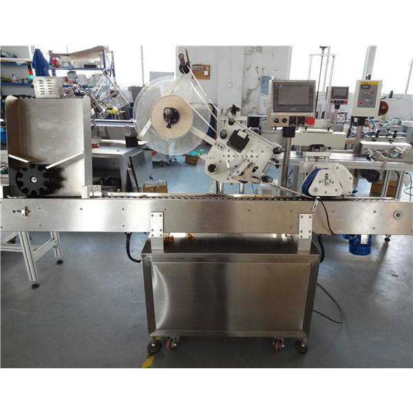 Plc-Kontrola Ekonomio Aŭtomata Flakon Horizontala Etiketa Maŝino Por Mini-Botelo